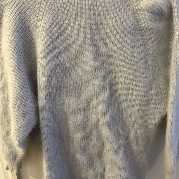 Ba&Sh angora sweater, deep v back, light blue, size 0 - Picture 6 of 10